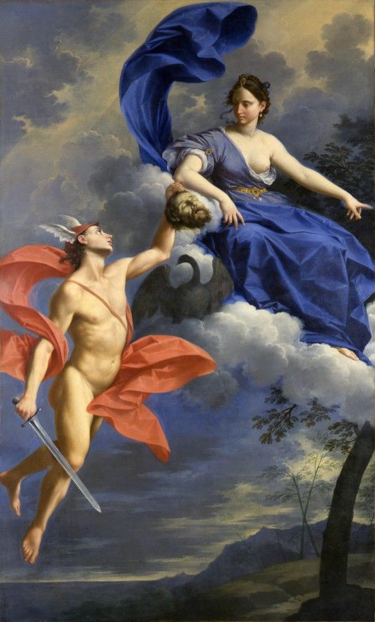 Mercury delivers the head of Argos to Juno